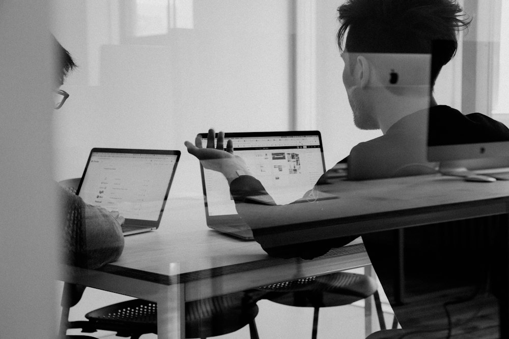 Team working at desks in the office